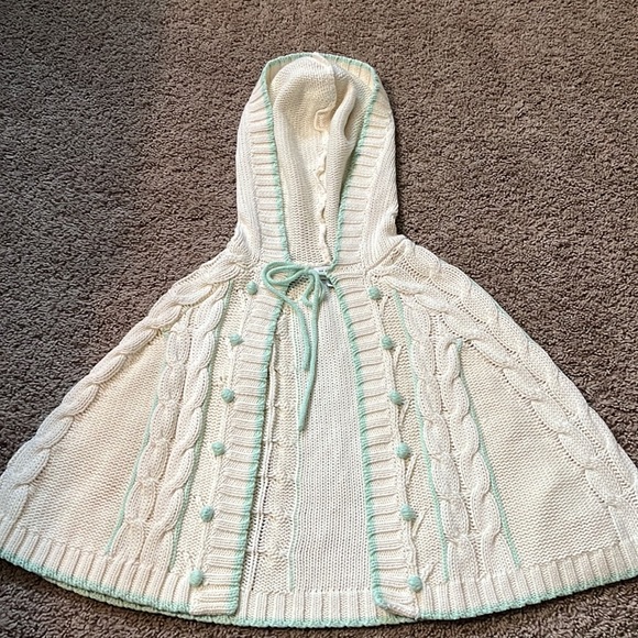 Paul & Joe Tops - Paul&Joe for target ladies size small mint and Ivory, hooded cape